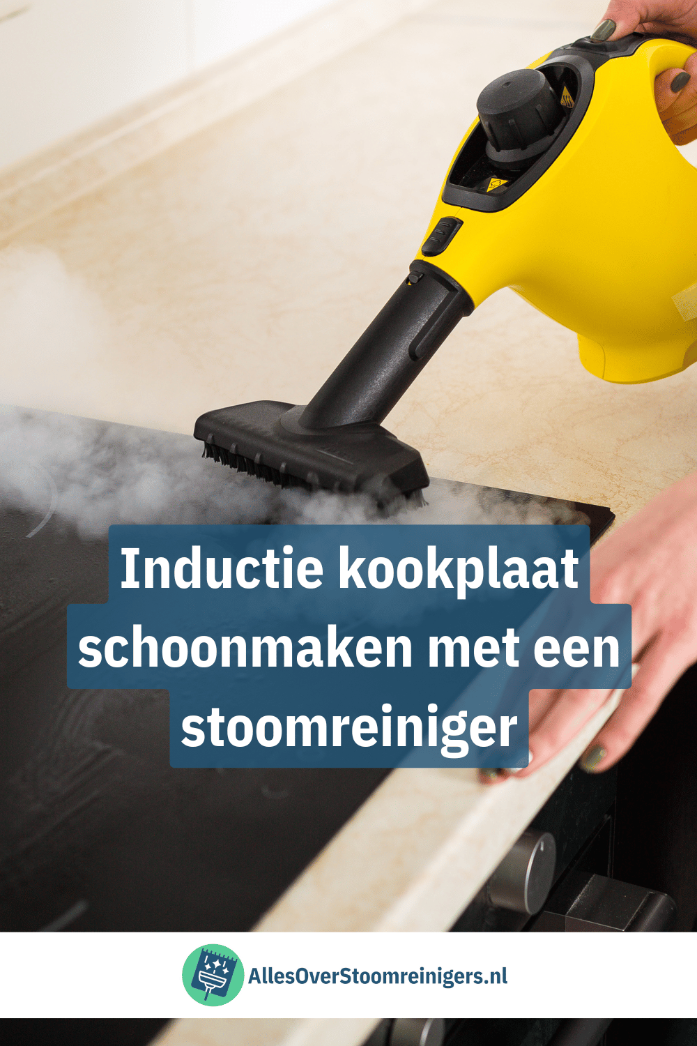 Inductie kookplaat schoonmaken met een stoomreiniger
